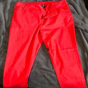 Red Ankle Pants